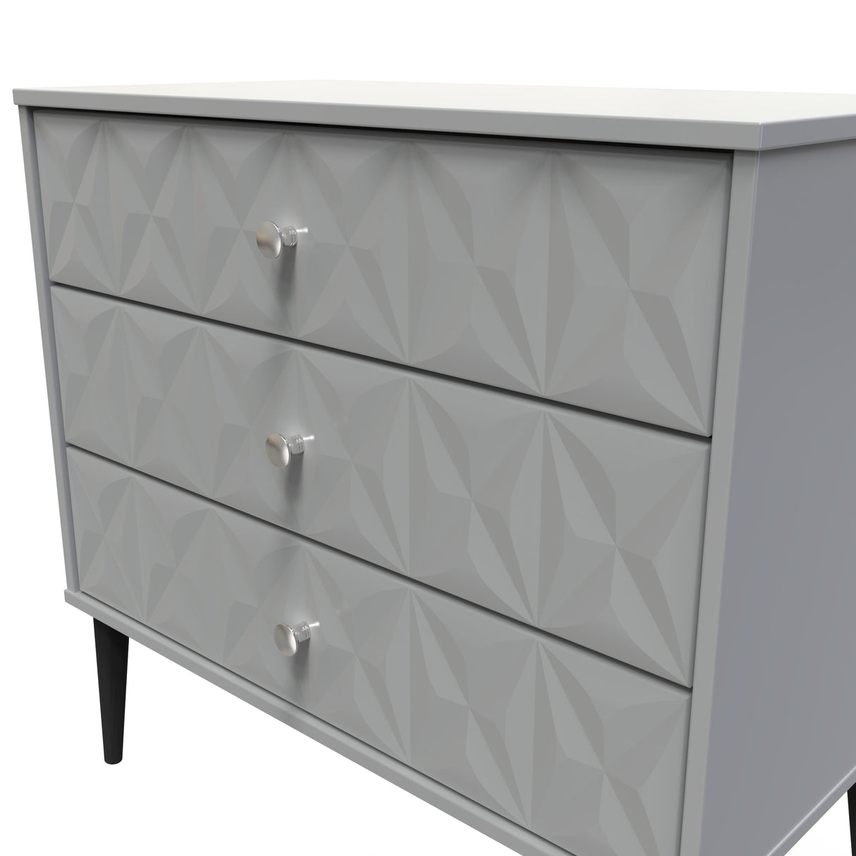 Pixel 3 Drawer Chest with Dark Scandinavian Legs - Welcome Furniture