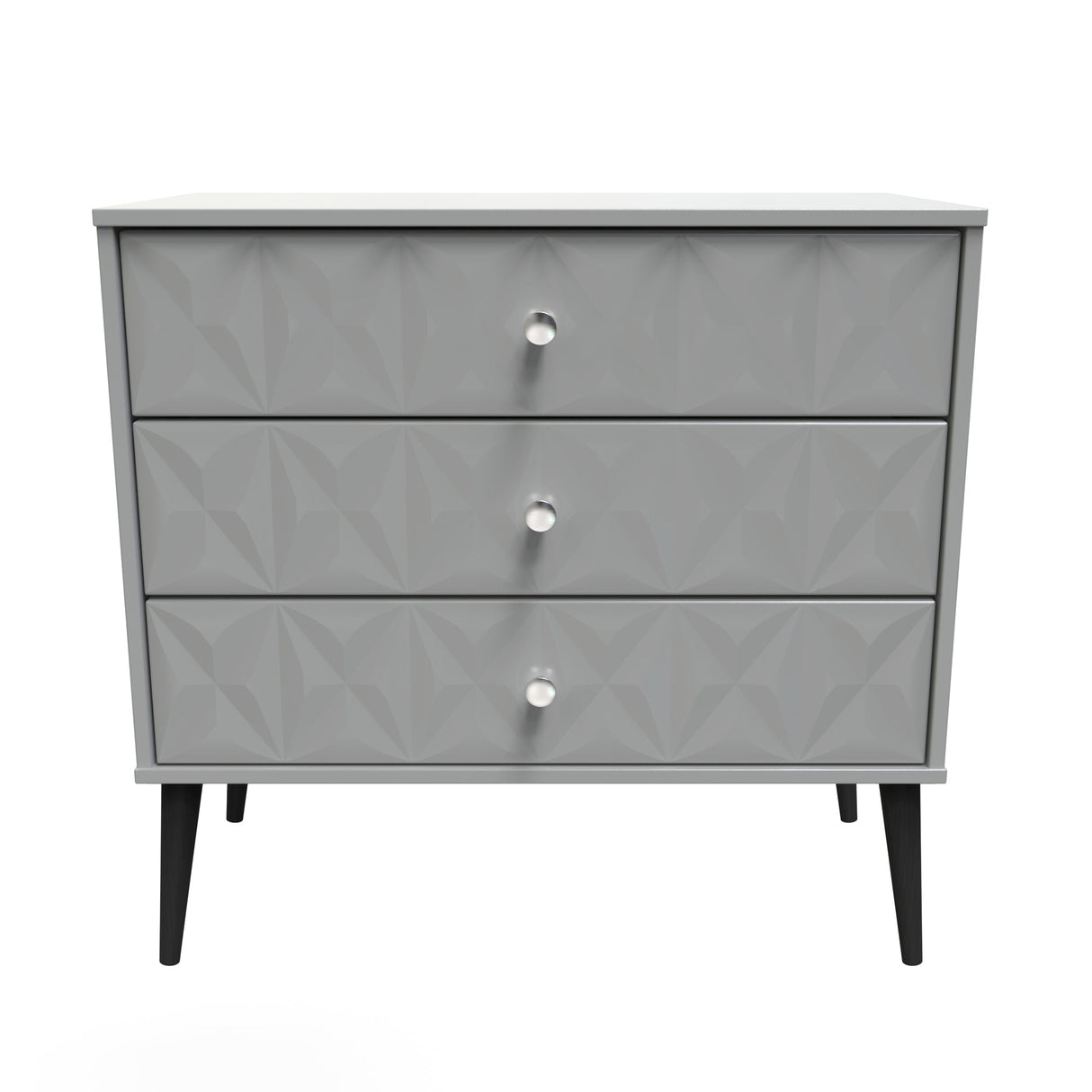 Pixel 3 Drawer Chest with Dark Scandinavian Legs - Welcome Furniture