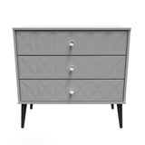 Pixel 3 Drawer Chest with Dark Scandinavian Legs - Welcome Furniture