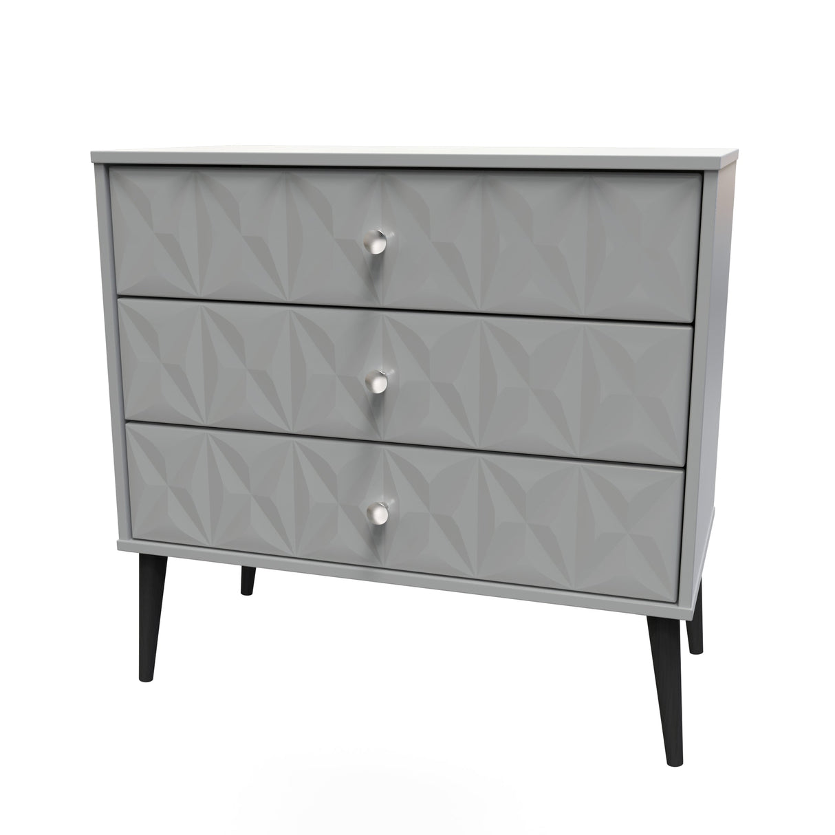 Pixel 3 Drawer Chest with Dark Scandinavian Legs - Welcome Furniture
