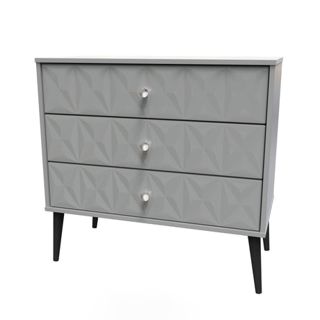 Pixel 3 Drawer Chest with Dark Scandinavian Legs - Welcome Furniture
