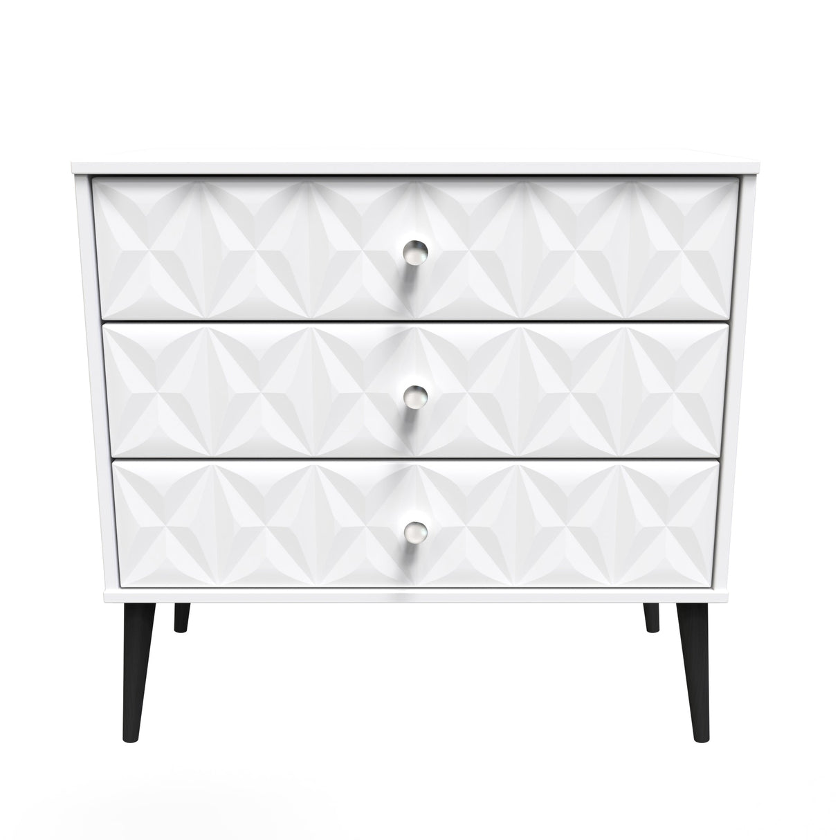 Pixel 3 Drawer Chest with Dark Scandinavian Legs - Welcome Furniture