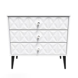 Pixel 3 Drawer Chest with Dark Scandinavian Legs - Welcome Furniture