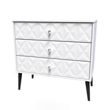 Pixel 3 Drawer Chest with Dark Scandinavian Legs - Welcome Furniture