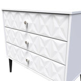 Pixel 3 Drawer Chest with Dark Scandinavian Legs - Welcome Furniture