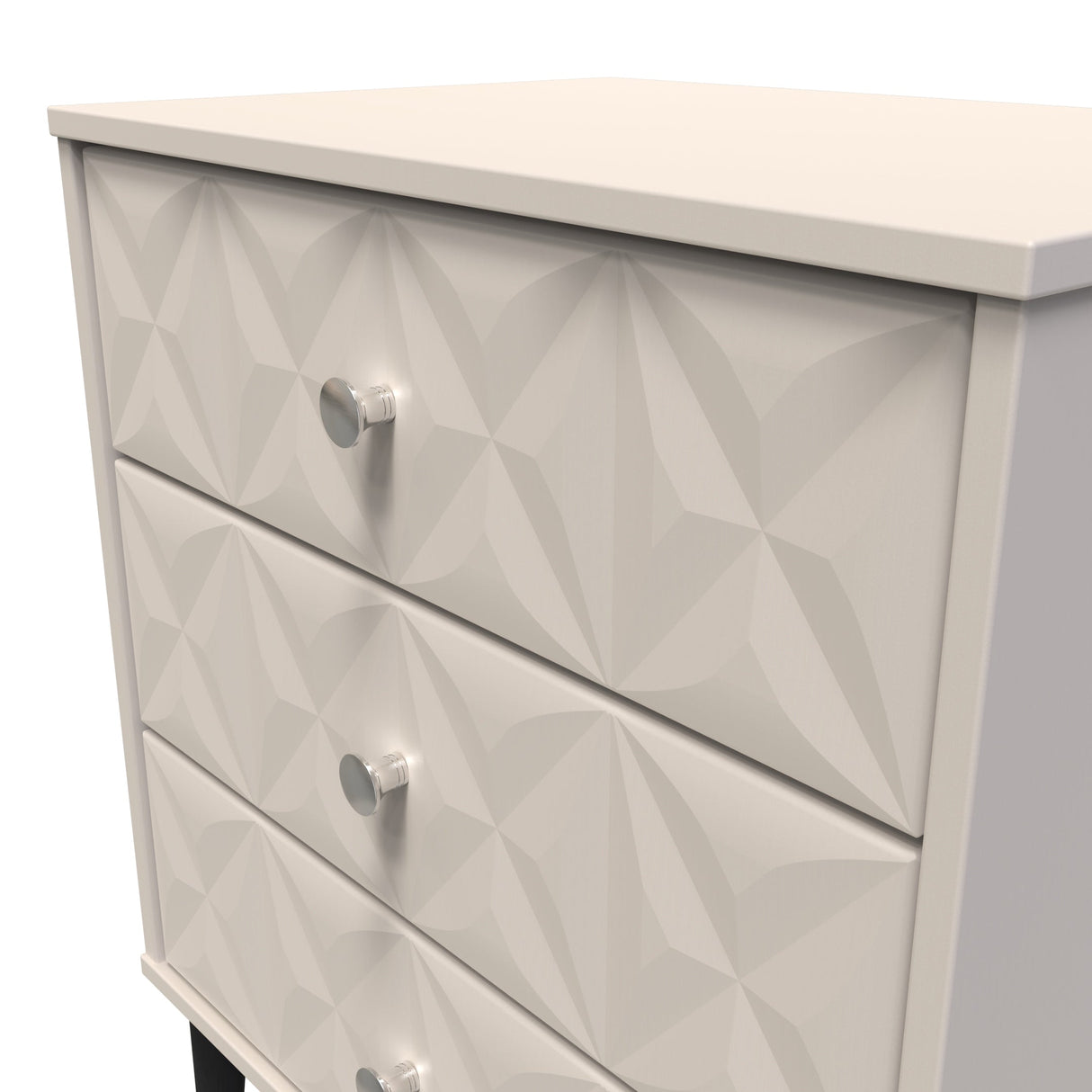 Pixel 3 Drawer Midi Chest with Dark Scandinavian Legs - Welcome Furniture