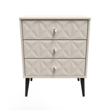 Pixel 3 Drawer Midi Chest with Dark Scandinavian Legs - Welcome Furniture