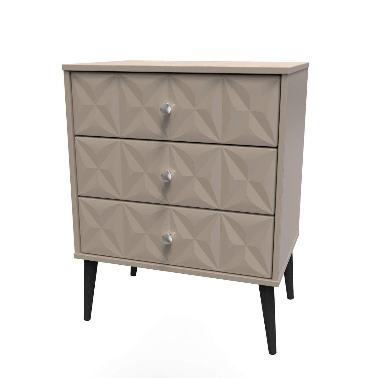 Pixel 3 Drawer Midi Chest with Dark Scandinavian Legs - Welcome Furniture