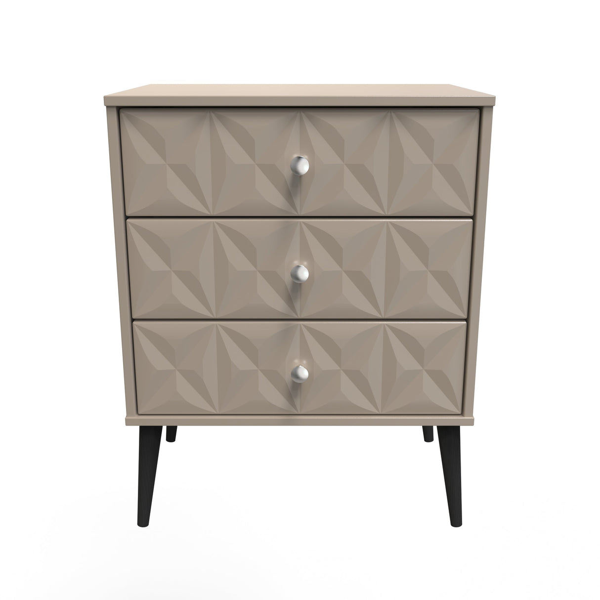 Pixel 3 Drawer Midi Chest with Dark Scandinavian Legs - Welcome Furniture