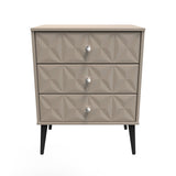 Pixel 3 Drawer Midi Chest with Dark Scandinavian Legs - Welcome Furniture