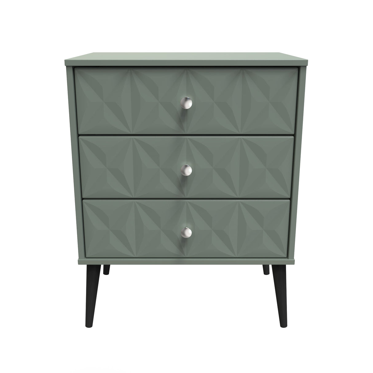 Pixel 3 Drawer Midi Chest with Dark Scandinavian Legs - Welcome Furniture