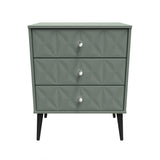 Pixel 3 Drawer Midi Chest with Dark Scandinavian Legs - Welcome Furniture