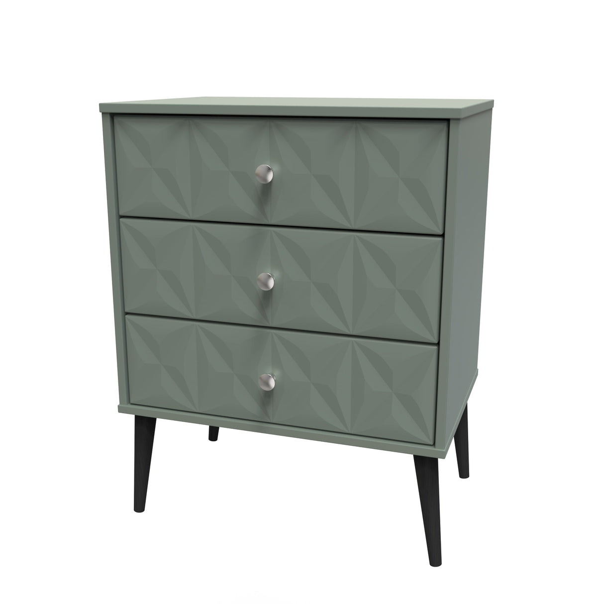 Pixel 3 Drawer Midi Chest with Dark Scandinavian Legs - Welcome Furniture