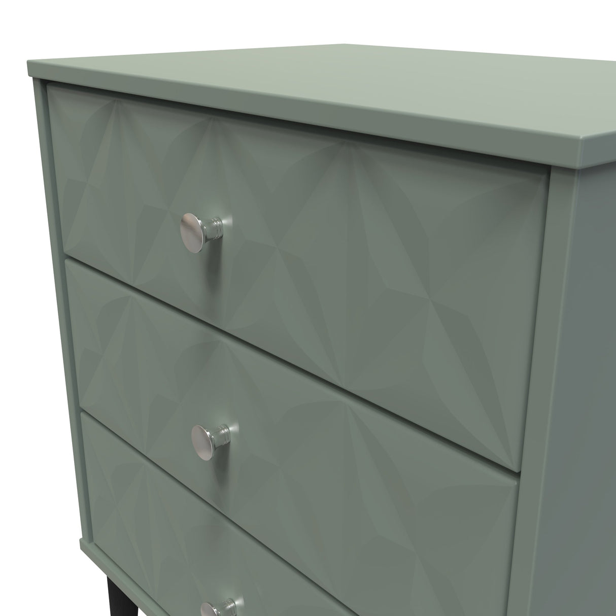 Pixel 3 Drawer Midi Chest with Dark Scandinavian Legs - Welcome Furniture
