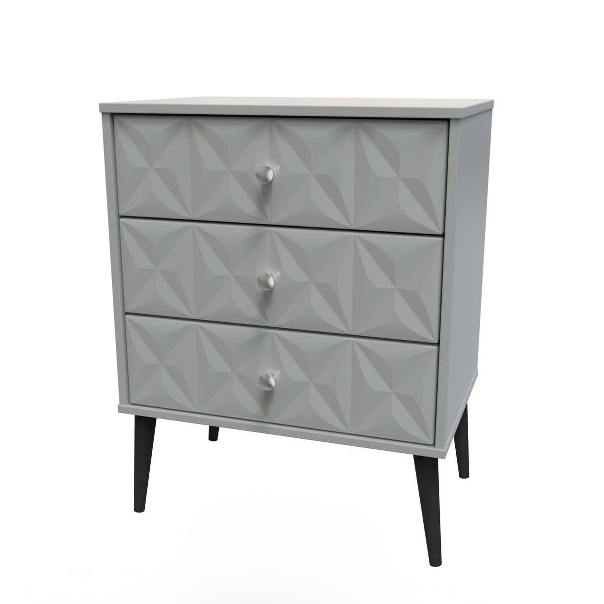 Pixel 3 Drawer Midi Chest with Dark Scandinavian Legs - Welcome Furniture