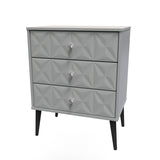Pixel 3 Drawer Midi Chest with Dark Scandinavian Legs - Welcome Furniture