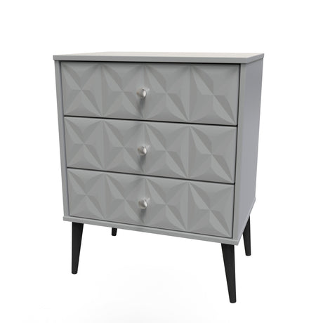 Pixel 3 Drawer Midi Chest with Dark Scandinavian Legs - Welcome Furniture