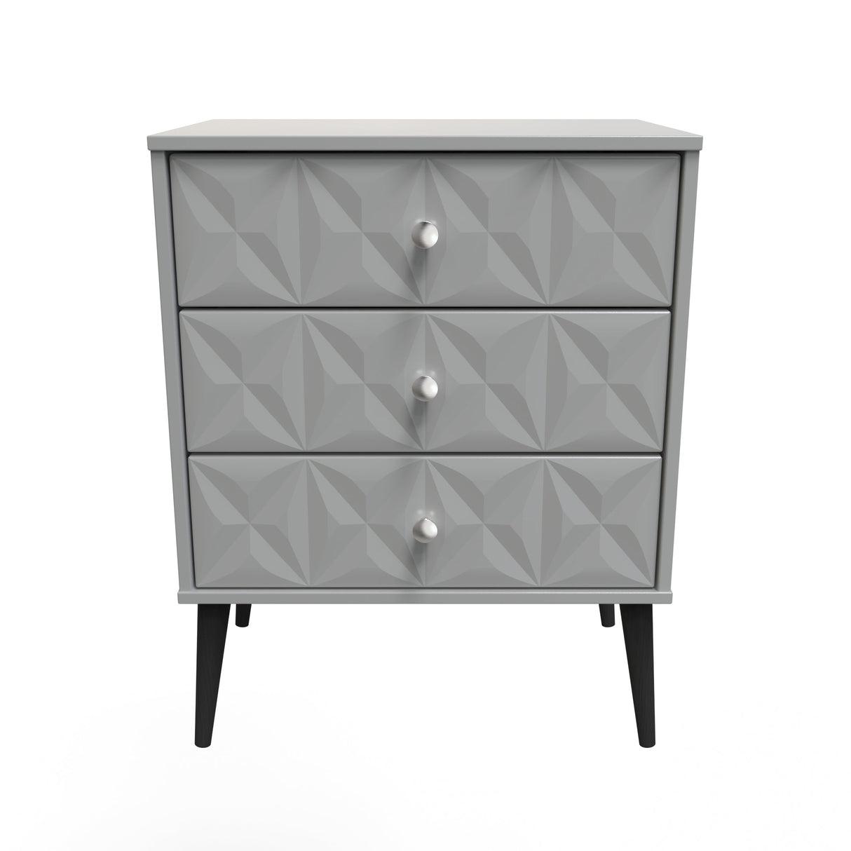 Pixel 3 Drawer Midi Chest with Dark Scandinavian Legs - Welcome Furniture