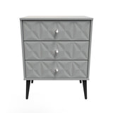 Pixel 3 Drawer Midi Chest with Dark Scandinavian Legs - Welcome Furniture