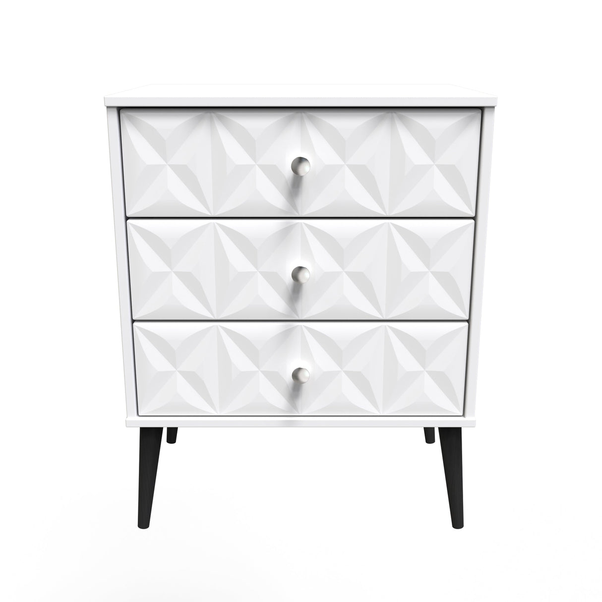 Pixel 3 Drawer Midi Chest with Dark Scandinavian Legs - Welcome Furniture