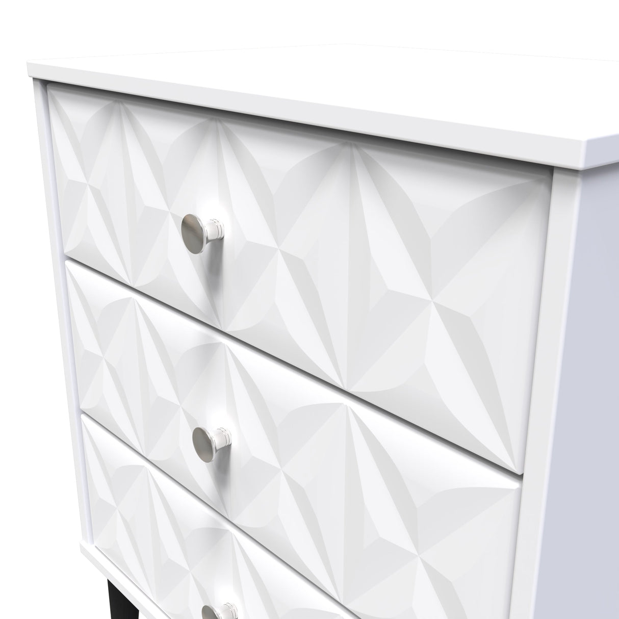 Pixel 3 Drawer Midi Chest with Dark Scandinavian Legs - Welcome Furniture