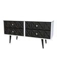 Pixel 4 Drawer Bed Box with Dark Scandinavian Legs - Welcome Furniture