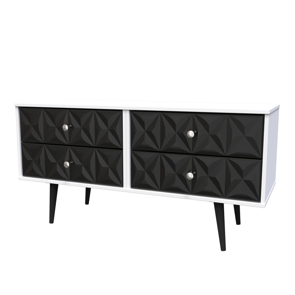 Pixel 4 Drawer Bed Box with Dark Scandinavian Legs - Welcome Furniture