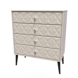 Pixel 4 Drawer Chest with Dark Scandinavian Legs - Welcome Furniture