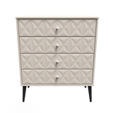 Pixel 4 Drawer Chest with Dark Scandinavian Legs - Welcome Furniture