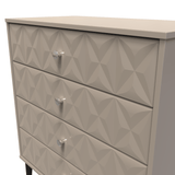 Pixel 4 Drawer Chest with Dark Scandinavian Legs - Welcome Furniture