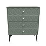 Pixel 4 Drawer Chest with Dark Scandinavian Legs - Welcome Furniture