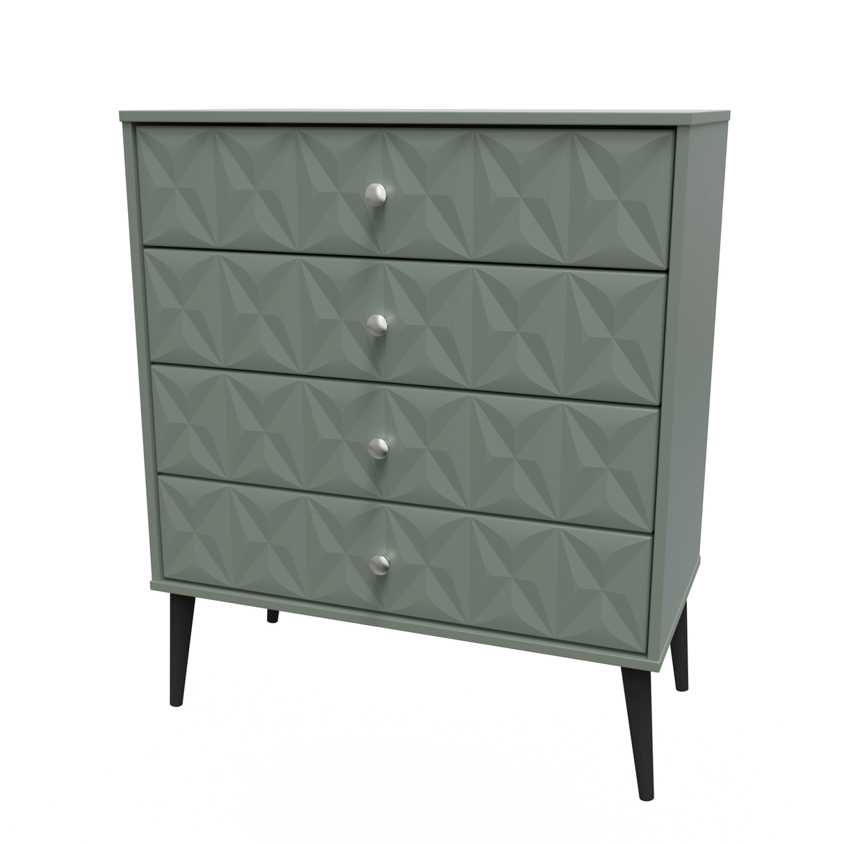 Pixel 4 Drawer Chest with Dark Scandinavian Legs - Welcome Furniture
