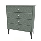Pixel 4 Drawer Chest with Dark Scandinavian Legs - Welcome Furniture