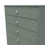Pixel 5 Drawer Chest with Dark Scandinavian Legs - Welcome Furniture