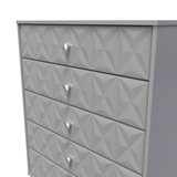 Pixel 5 Drawer Chest with Dark Scandinavian Legs - Welcome Furniture