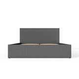 End Lift Ottoman Bed in Grey Fabric