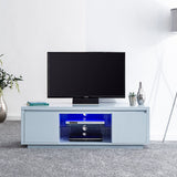 Polar LED Large 2 Door 1 Shelf TV Unit - GFW