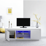 Polar LED Large 2 Door 1 Shelf TV Unit - GFW