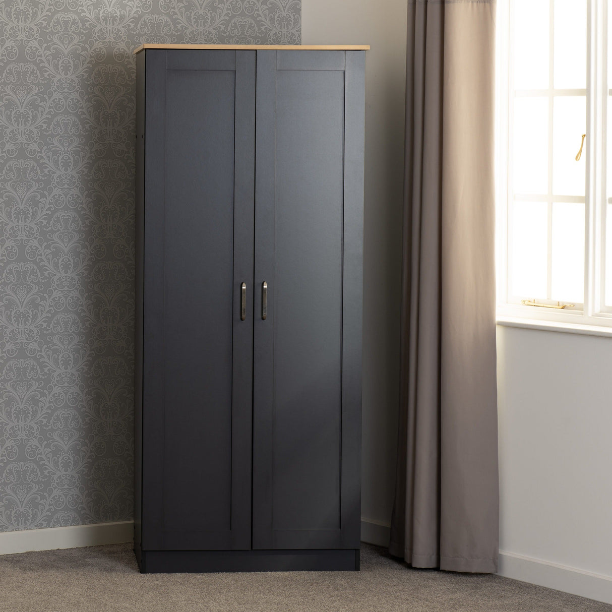 Portland 2 Door Wardrobe - Seconique