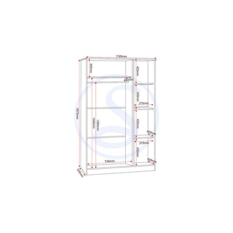 Portland 3 Door Triple Wardrobe - Seconique