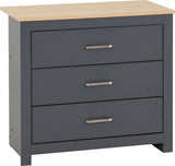 Portland 3 Drawer Chest - Seconique