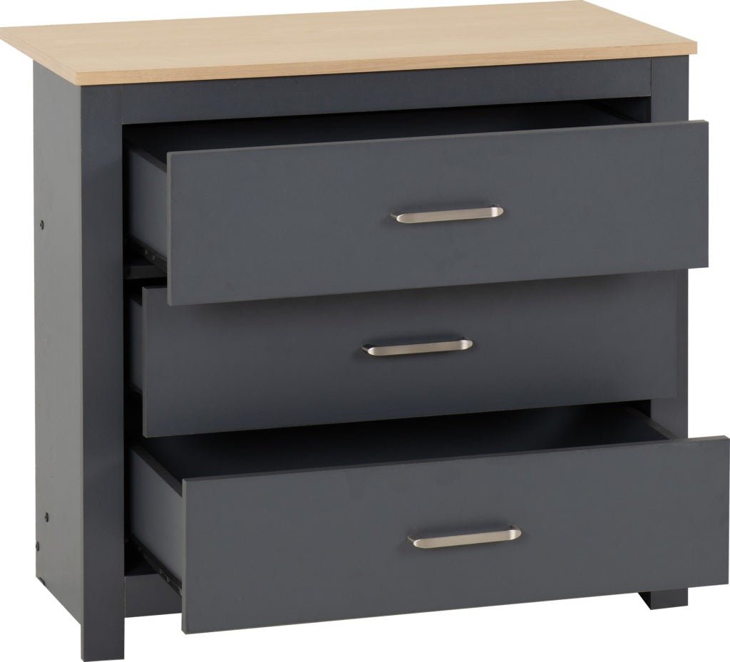 Portland 3 Drawer Chest - Seconique