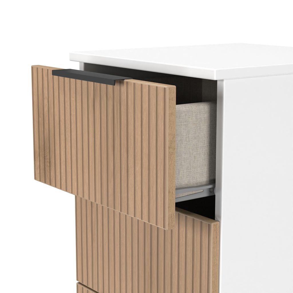 Java 4 Drawer Bedside Table