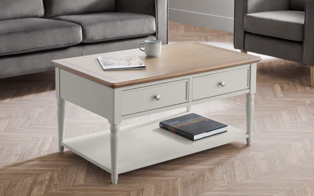 Provence 2 Drawer Coffee Table - Julian Bowen