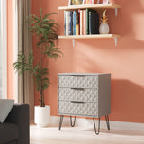 Harlequin 3 Drawer Midi Chest with Black Hairpin Legs