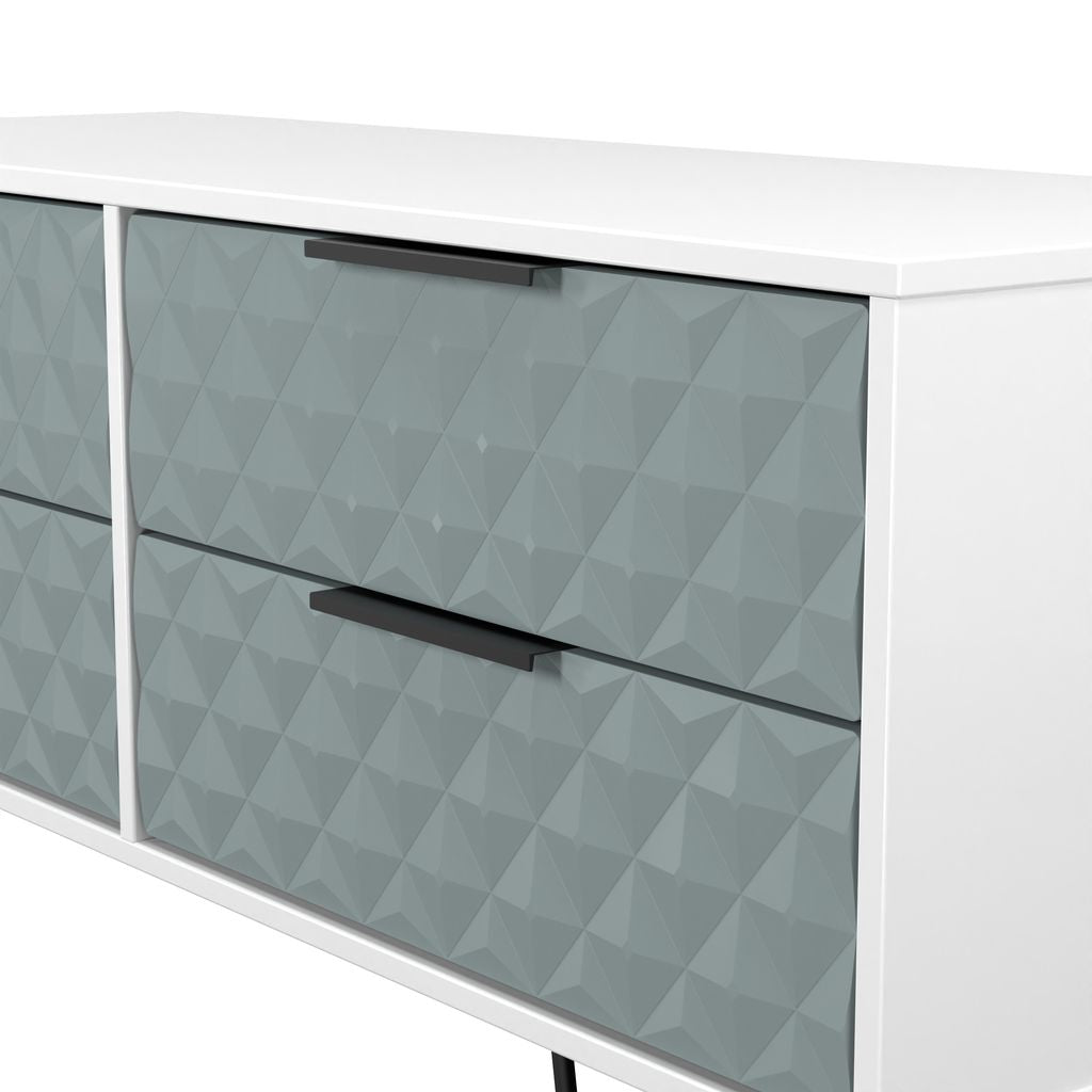 Harlequin 4 Drawer Bed Box with Black Hairpin Legs