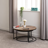 Quebec Round Coffee Table Set - Seconique