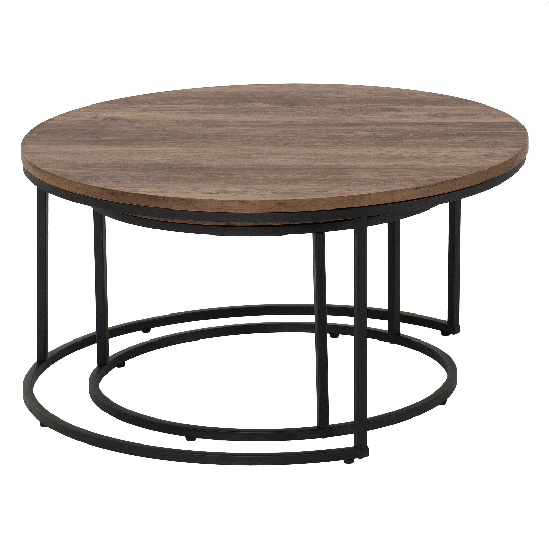 Quebec Round Coffee Table Set - Seconique