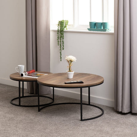 Quebec Round Coffee Table Set - Seconique
