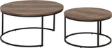Quebec Round Nesting Coffee Table Set - Seconique